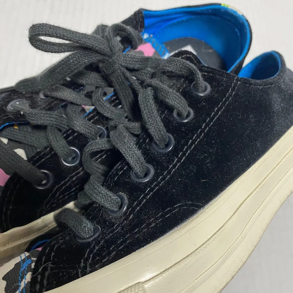 Converse Chuck 70 Ox Velvet Leopard Print Sneakers Black Multi Womens 7 Colorful - Picture 10 of 11
